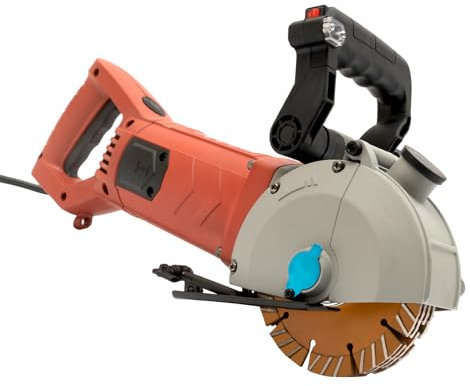 Rainureuse murale 4800 W Fraise à rainurer électrique 6200 tr/min Vitesse de rotation à vide avec 4 lames + tuyau absorbant la poussière pour travaux de démolition