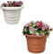 PINTO FERRAMENTA Vaso per Piante Tondo in Resina da Esterno Interno Grandi Dimensioni Decorativo Festonato Prestige per Giardino Balcone Terrazzo Colore Bianco o Terracotta (Ø60xH44, TERRACOTTA)