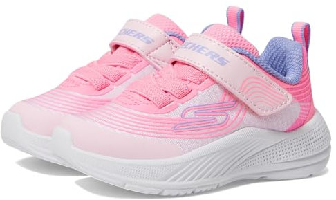 Skechers Bambina Microspec Advance Basket, Taglia unica, viola chiaro, 26 EU
