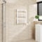 Warmehaus Touch Screen Electric Heated Towel Rail Curved Thermostatic Bathroom Towel Radiator with Timer White - 800x600mm