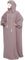 khalat Muslimisches Gebetskleid Abaya Solid One Piece Hoodie Abaya Kleid für Frauen Langes Maxikleid Islamisches Dubai Jilbab, Taro, Einheitsgröße