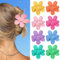 Kavya Pince Cheveux Fleur, 8 Pièces Pince Fleur Cheveux Colorée Mate Pinces à Cheveux pour Femmes Grande Pince a Cheveux en Forme de Fleur Mode Accessoires Cheveux Femme pour Femmes Filles