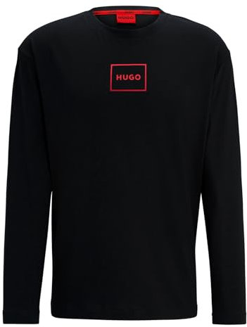 HUGO Men's Laze Loungew_Longsleeve, Black1, XXL