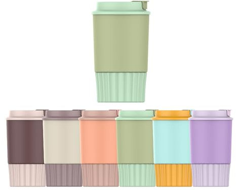 Mi Ko Mi Ka Taza Termo Café y Te para Llevar 360ml - Taza Térmica de Acero Inoxidable con Tapa… (Verde)