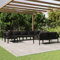 ULUYYUC Biertischgarnitur Terrassensofa Salonsofa-Sets9-tlg. Garten-Lounge-Set mit Kissen Aluminium Anthrazitgeeignet für draußen, Garten