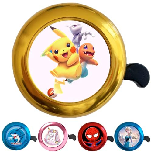 Fahrradglocke für Kinderfahrrad,Jungen Mädchen Geschenk für Geburtstag, Kindertag (Gelb 01)