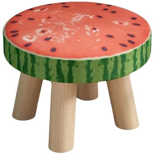 Massivholz-hocker Für Zuhause, Runder Niedriger Hocker, Niedlicher Kindersofa-hocker, Stuhl, Modischer Cartoon-kreativer Kleiner Hocker Für Kinder Und Erwachsene, Wickelhocker, Couchtisch-hocker