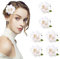 Winmany Haarspangen mit Rosen, für Damen und Mädchen, Blumen-Haarnadel, Brosche, Kopfschmuck, Blumen-Haarschmuck, Dekoration, Hochzeit, Party, Muttertag, Weiß, 6 Stück