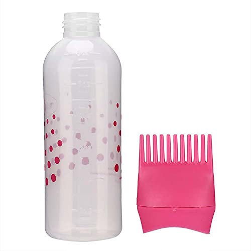 Haaröl-Applikatorbürste, Haarfärbeflasche mit Kammzähnen, 170 Ml, Haarfarben-Applikatorbürste für den Professionellen Salon- oder Heimgebrauch (Rosenrot)