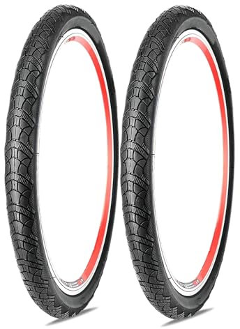 20 Inch Bike Tyres: 2-Pack 20 x 1.75/1.50 60 TPI Replacement Bike Tire Puncture-Resistant Compatible with Folding Bicycle, BMX, Chopper Bike, E-bike