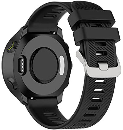 Garmcool 20mm Cinturino Compatibile con Garmin Forerunner 55 / Venu Sq/Venu Sq Music/Venu 2 Plus/Venu/Venu Sq 2 / Venu Sq 2 Music Cinturino Nero Sportivo