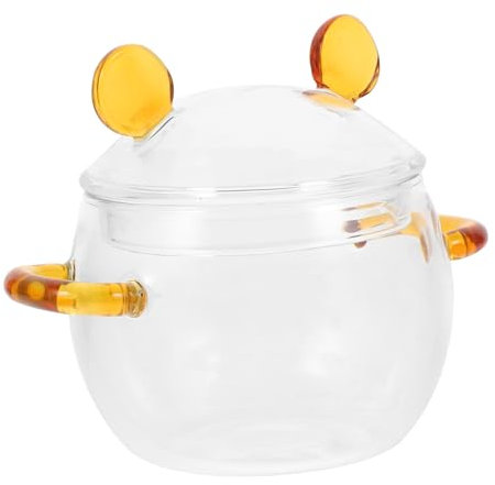 OKUMEYR Vaso in Borosilicato Alto Utensili Da Cucina Pentola Da Minestra Stufato Domestico Piccola Pentola Da Cucina Pentola Per Spaghetti Istantanei Pentola Di Zuppa Di