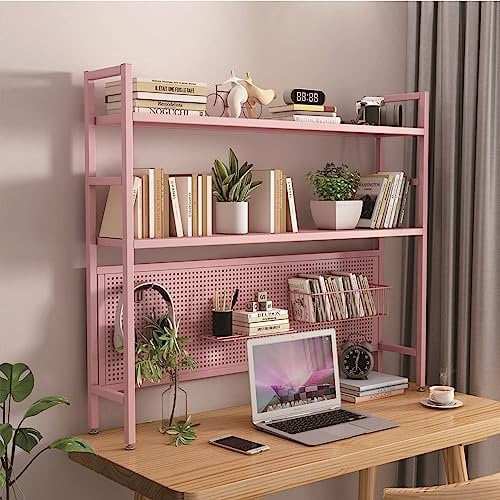 ONFSZCKB Libreria da tavolo a 2 ripiani per scrivania del Computer, scaffale espositivo per Organizer da tavolo, libreria da tavolo regolabile, scaffale espositivo per Piano di lavoro aperto (Colore: