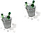 Cabilock 2 Sets Mini Gekühlter Weinkeller Mini Getränke Puppenhausmöbel Eiskübel Das Getränkemodelle Ornamente Für Wohnaccessoires Modell Für Miniatur Bar Kupfer