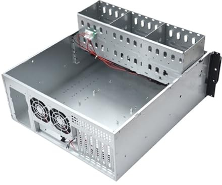 EWAIDI 4U Computer Industrial Rack Mount Case 480mm Deep Support 15HDD Storage Server Chassis IPFS Server Max Installation 12 x 13 Inch M/B
