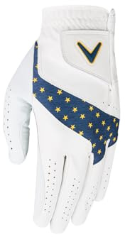 Callaway Fusion Spann Ryder Cup Europa Golfhandschuh für Rechtshänder, Weiß