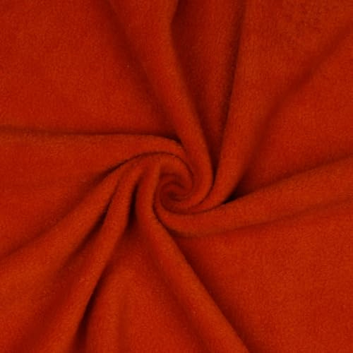 MAGAM-Stoffe Lisa Micro-Fleece Stoff uni Antipilling Meterware 50cm (08. Rost)