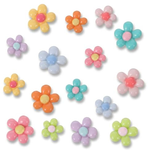 12 Stück Blume Magnete Kühlschrank, LLOUSSAK Magnete Blume Kühlschrank, Kühlschrankmagnete, Bunte 3D Blumen für Whiteboard, Küche und Büro