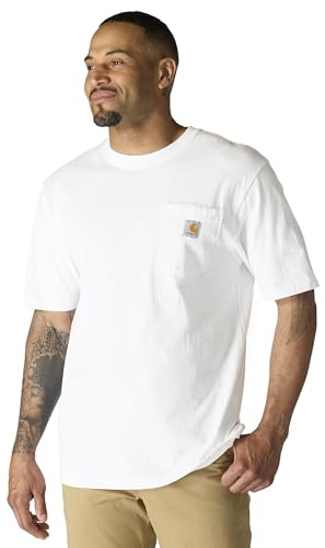 Carhartt Men's Iconic K87 Pocket T-Shirt, White, 3X-Large