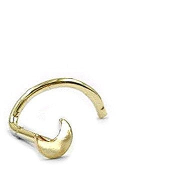 Nasenstecker Nasenpiercing kleiner Mond 585 Gold Gelbgold Damen Goldpiercing