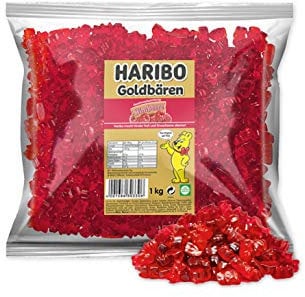Haribo Goldbären Himbeer, sortenreine Gummibären, 1 KG