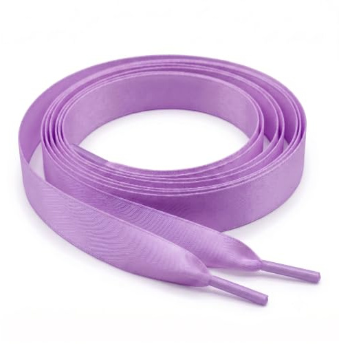 My Ribbon Laces Lacci piatti in raso per stivali, 142 cm, colore lilla, 1460 W, 8 occhielli, Lilla Viola Viola Malva, 142cm/56