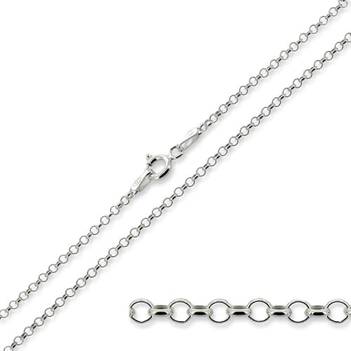 Christopher James of London | Silver 2mm Wide Belcher Chain 14 (36cm) | Solid 925 Sterling Silver | For Light to Medium Pendants | Classic Everyday Chain | Gift Bag Included