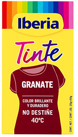Iberia - Tinte Granate para ropa, 40°C