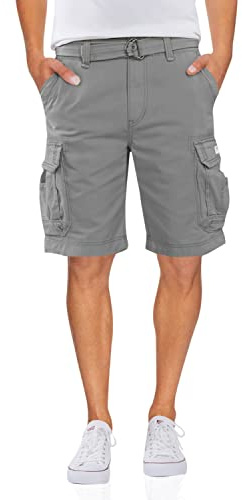 UNIONBAY mens Survivor Belted - Reg and Big & Tall Sizes Cargo Shorts, Grey Goose, 38 US