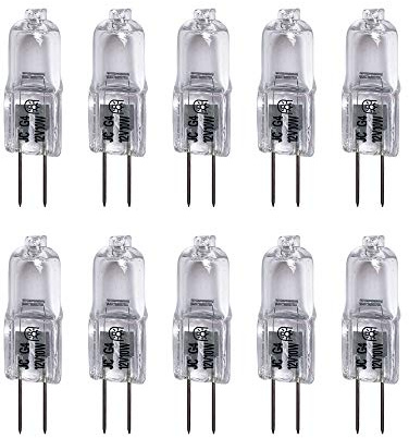 VSTAR 10 Watt T3 G4 Base 12 Volt 2500 Hours Light Bulb 10W 12V 2800K Landscape,10 Pack