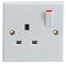 eMarkooz Single Switched Socket Wall 1 Gang Plug Electric 13 Amp White BS1363 Conforms