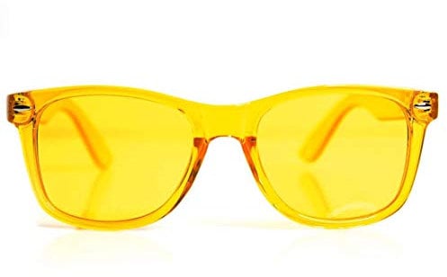 GloFX Colour Therapy Glasses – Chakra & Mood Glasses, Light Therapy & Chromatherapy (Yellow)