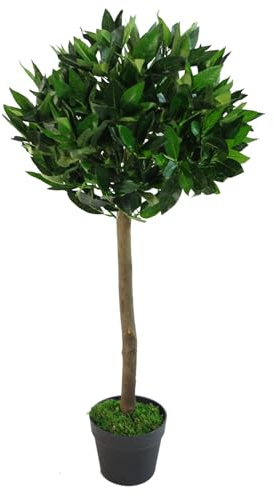 Leaf Deluxe Luxury Artificial Bay Laurel Tree Topiary Ball - 90cm (3ft) Tall