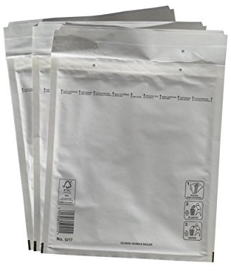 PeakPack 100x Premium Luftpolster Versandtaschen weiß Typ G/7