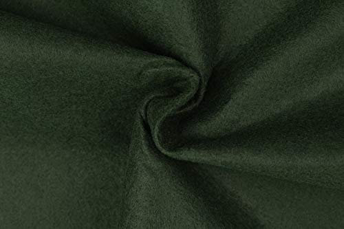Filz Bastelfilz Meterware, 2 mm, 90 cm breit, Waschbar, 0,25 m, Polyesterfilz Waschbar (Tannengrün)