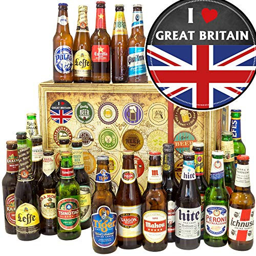 I love Great Britain - Geschenkidee England - Biere der Welt - 24x - Weihnachtskalender 2024 2025 für Ihn Bier