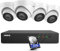 ANNKE H500 5MP PoE Überwachungskamera Set Outdoor, 4 X 5MP PoE IP Kamera Überwachung Aussen, 8CH 2TB HDD NVR für Videoüberwachung, Personen-/Fahrzeugerkennung, Farbe Nachsicht, Alexa, IP67