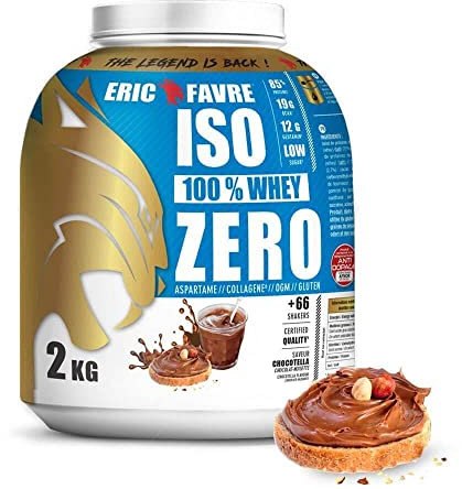 ISO WHEY ZERO 100% Pure Protéine - Pure Whey Protéine Isolate Savoureuse Pour Prise de Masse Musculaire - Assimilable Rapidement - 2kg - Saveur Chocotella - Laboratoire Français Eric Favre