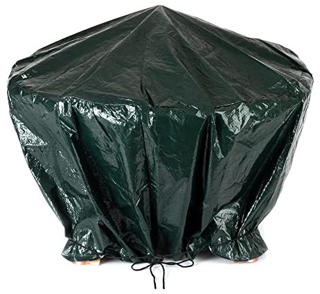 LIVIVO Heavy Duty Large Waterproof Firepit Cover Fire Pit BBQ Rain Garden UV Protector New Premium Quality With Drawstring Cord - Green