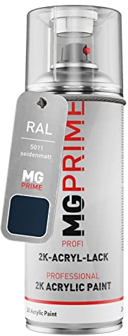 MG PRIME RAL 5011 Stahlblau/Steel blue seidenmatt 2K-Acryl-Lack Spraydose | Sprühdose 400 ml, schnelltrocknend