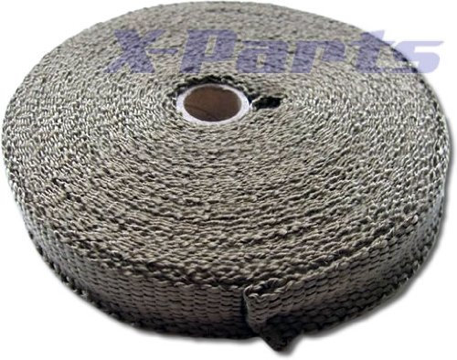 15m lang 28mm breit Titan Hitzeschutzband Fächerkrümmer Auspuff Band Lava Lawa 1016037 NEU