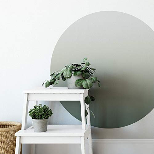 Olive Farbverlauf selbstklebende Tapete Ombre Wandtattoo selbstklebend Ø50cm