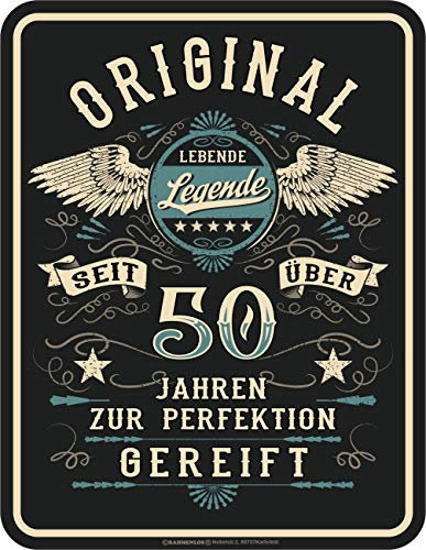 Deko Blechschild als Geschenk zum 50. Geburtstag: Lebende Legende