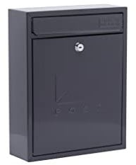 Burg-Wächter MB05A Compact Wandmontierter Briefkasten aus verzinktem Stahl, anthrazit, 26x33x9cm
