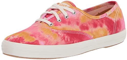 Keds Champion Baskets en toile Tie Dye pour femme, rose/orange, 35.5 EU