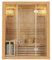 Artsauna Saunakabine Tampere mit 4,5 KW Ofen — Sauna 150 x 110 x 190 cm mit Glasfront, LED-Beleuchtung, Thermometer & Sanduhr — Kabine aus Hemlockholz