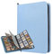 Lictin Trading Cards Album - 504 Side Loading Pocket with Leather Zipper, Card Binder Album Folder Card Collection Binder 28 Pages,18 Pockets Each Page(Blue)