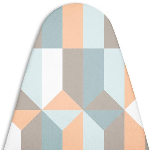 Encasa XO Ironing Board Cover and Pad - Thick 4mm Felt, Heat & Scorch-Resistant, Fits X-Large Boards 135x45 cm, Elastic Bungee Cord Tightening, Easy Fit, Stain-Safe Dye, Blocks