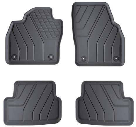 Mossa - TPE Fußmatten Auto kompatibel mit Skoda Fabia IV Hatchback (2021- ) - schwarz Automatten Autoteppiche - S