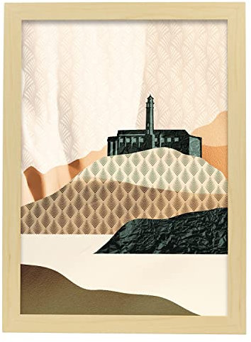 Nacnic Abstraktes Pop Art Poster Alcatraz Moderne Kunstwerke für die Innendekoration.